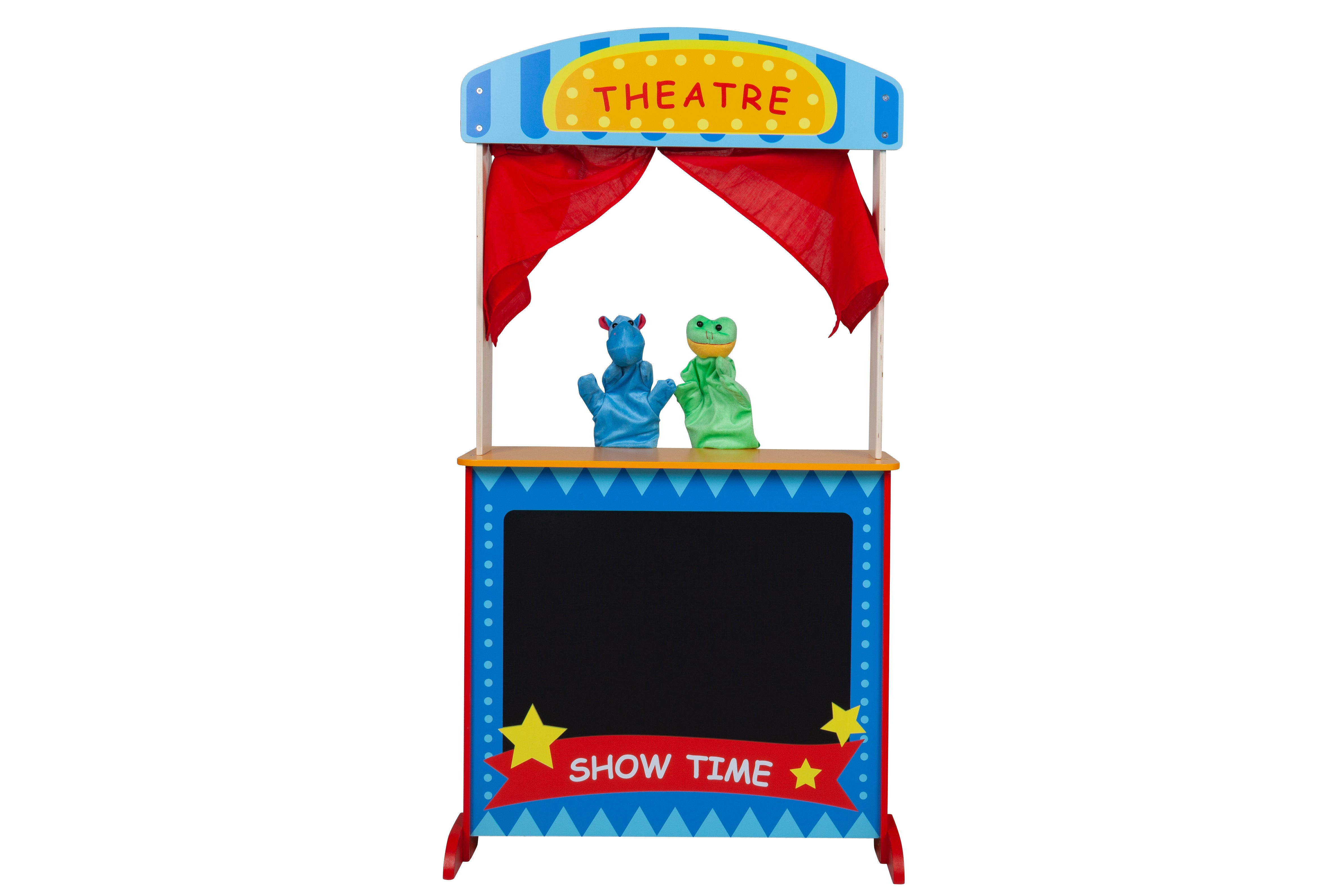 Toysters 2-in-1 Wooden Puppet Theater and Workshop