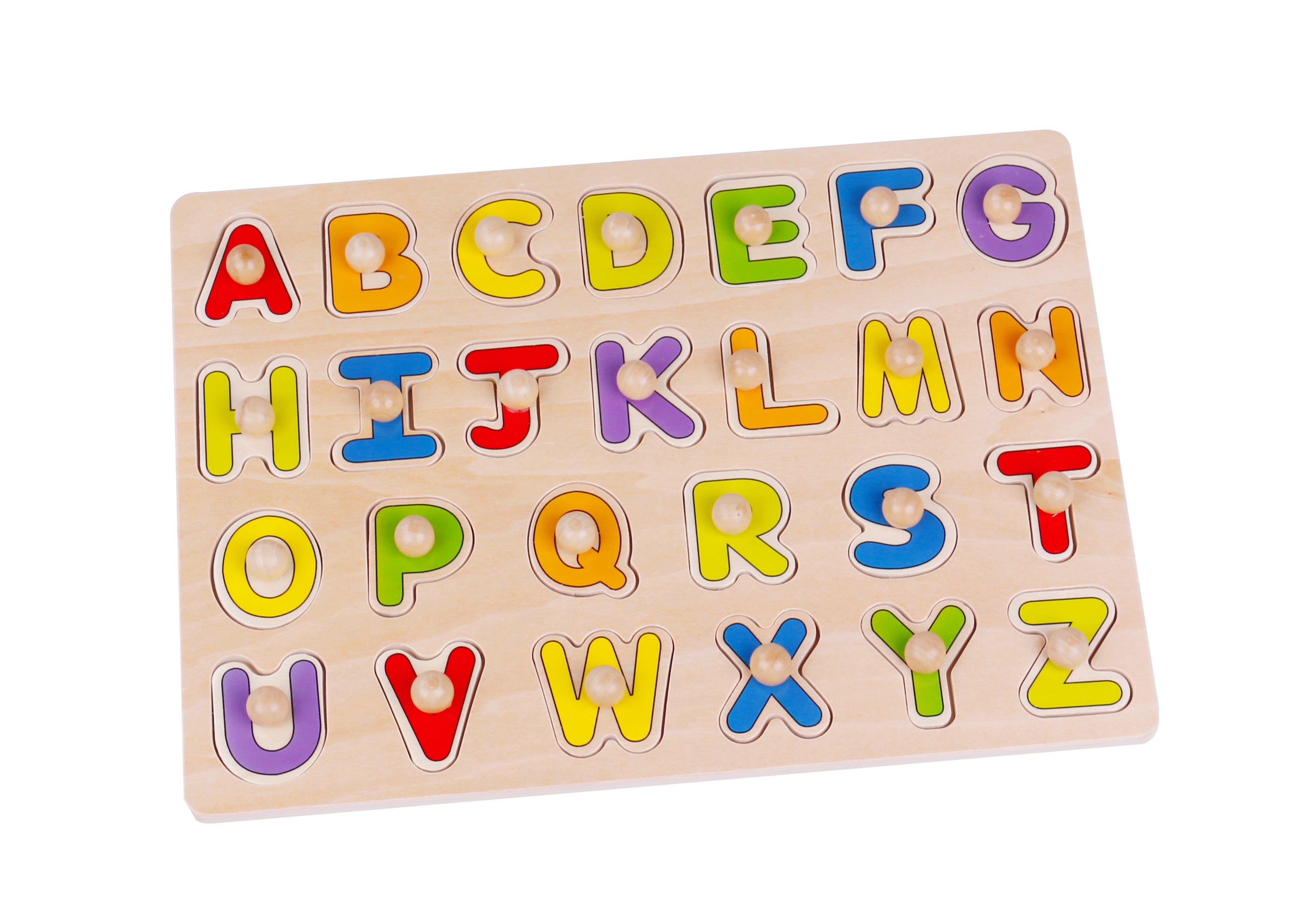 Toyster's Wooden Chunky Alphabet Peg Puzzle