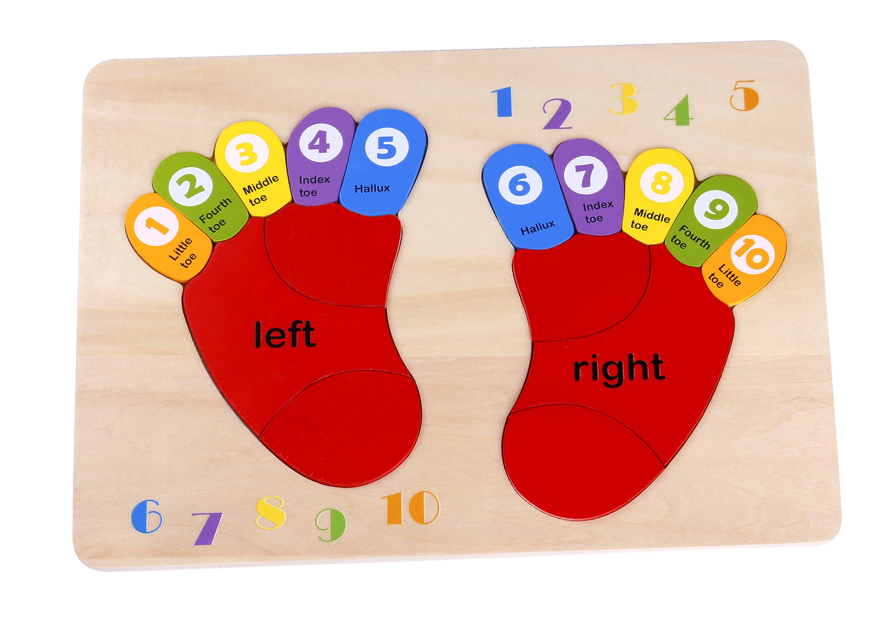 Toyster's Wooden Chunky Foot Puzzle
