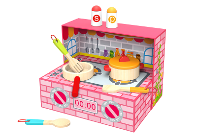 Toysters Kitchen Box Playset