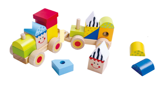 Toysters Wooden Stacking Train Set