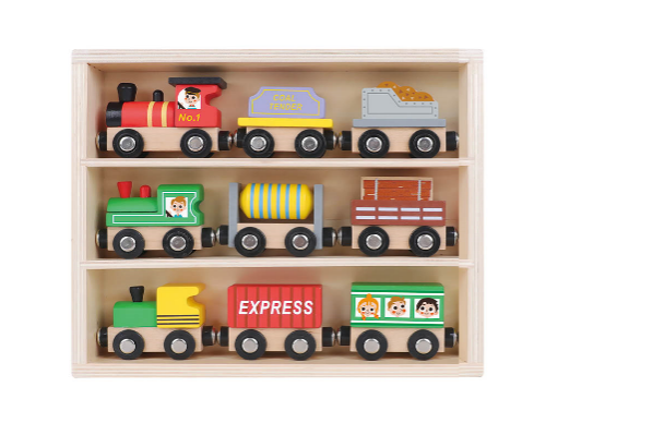 Toysters  9 Piece Wooden  Train Set