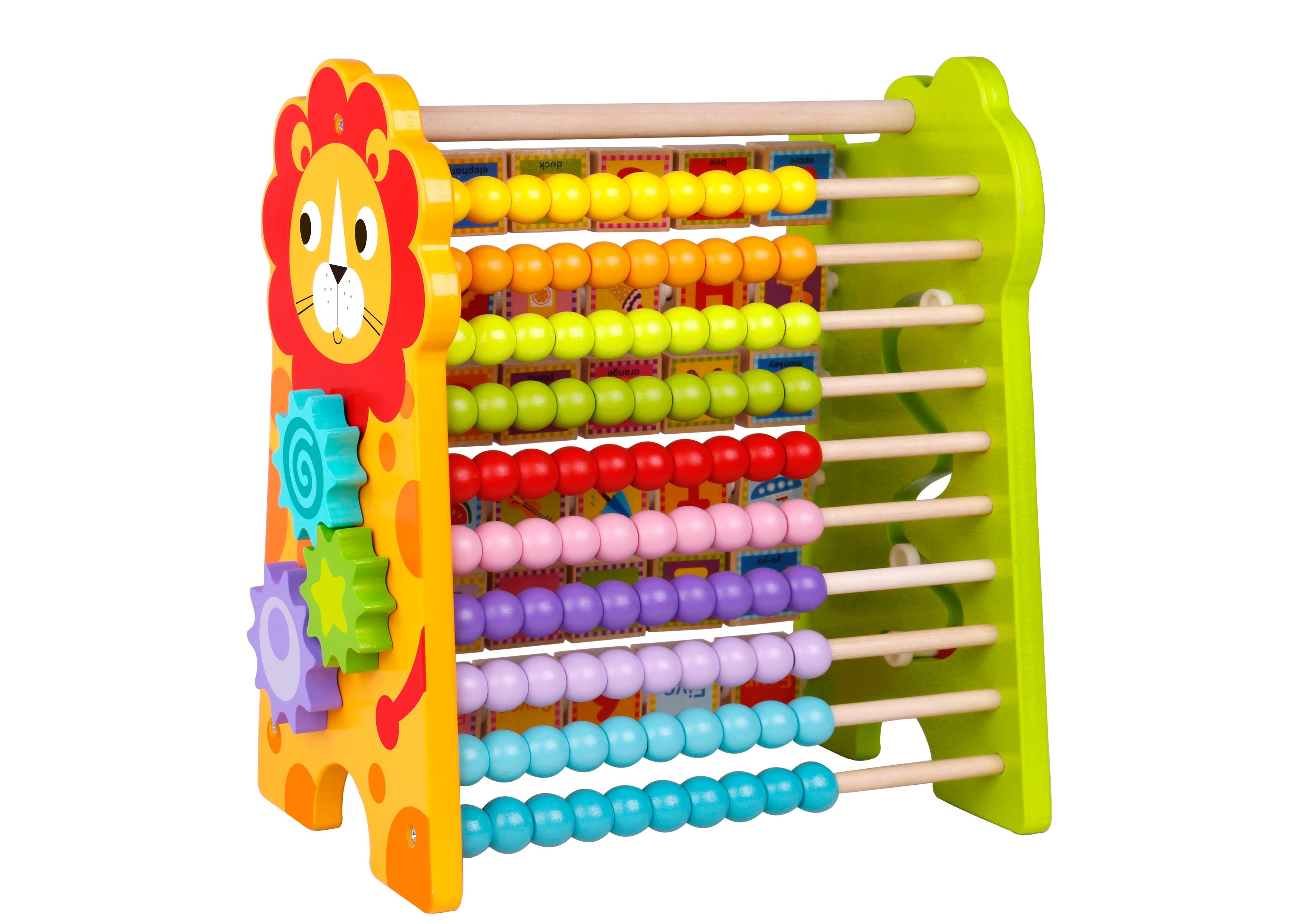 Toysters Wooden Math Beads and Alphabet Abacus