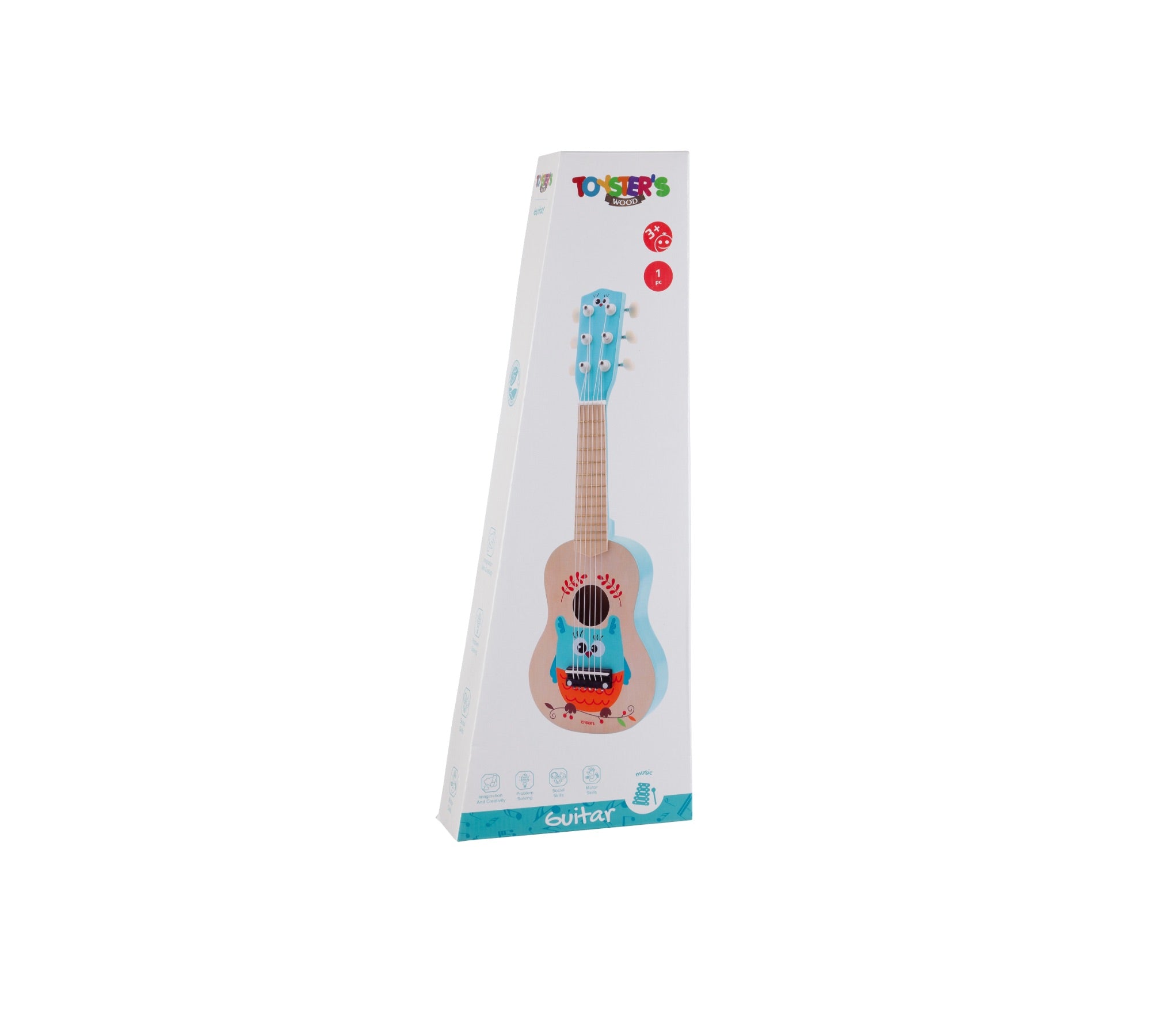 Toysters Wooden Toy Guitar Ukulele with Real Tuning