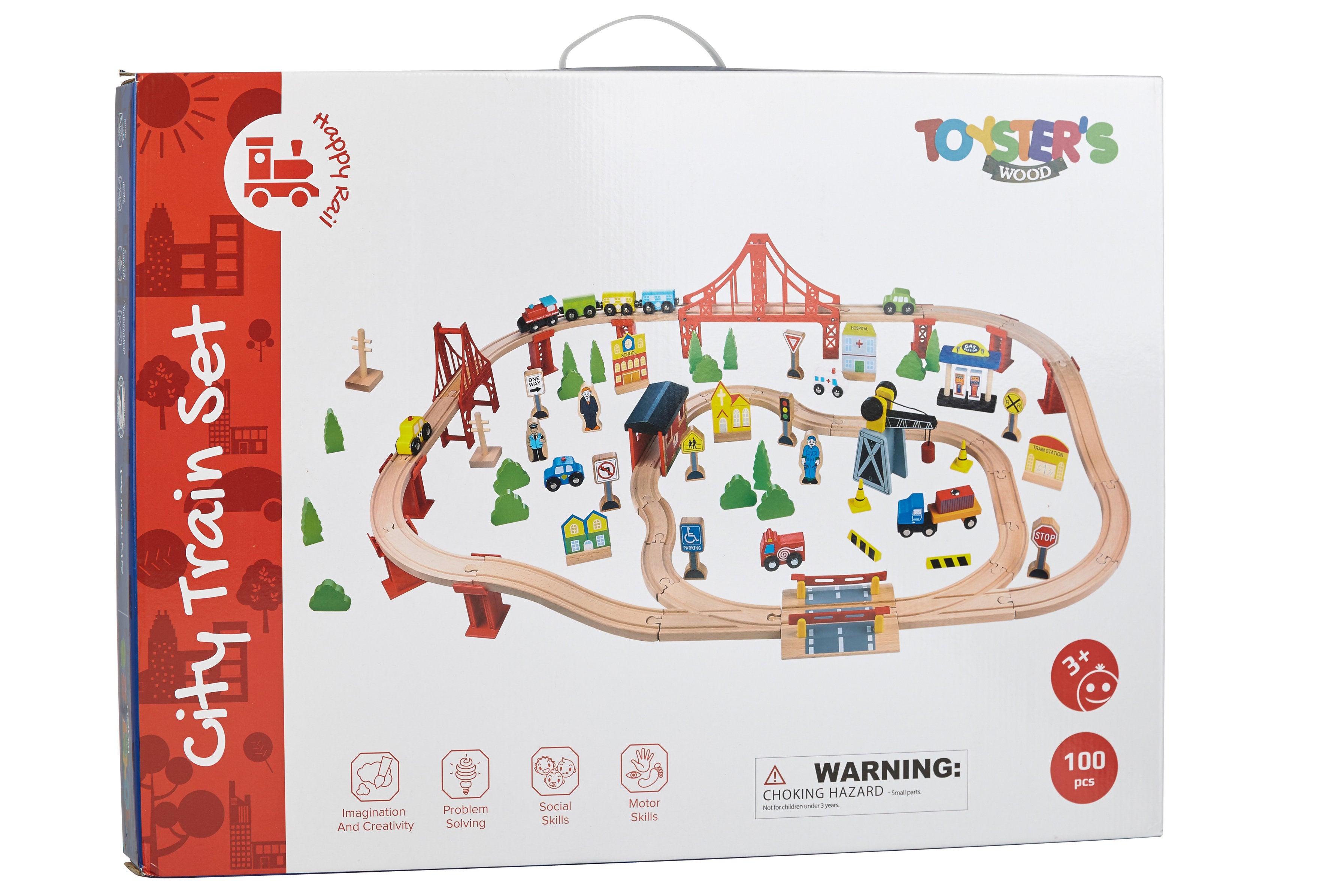 Toysters Wooden Train Set for Kids